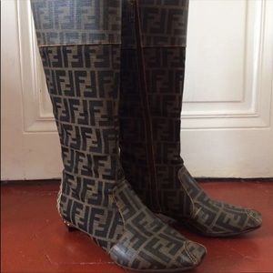 fendi monogram boots